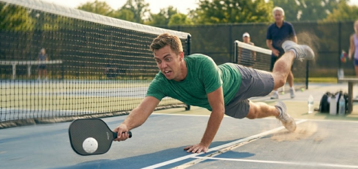 What's the funniest thing you've seen happen during a pickleball game?