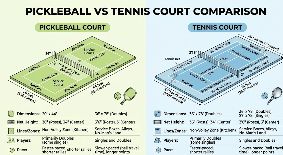 Pickleball Court Dimensions Diagram