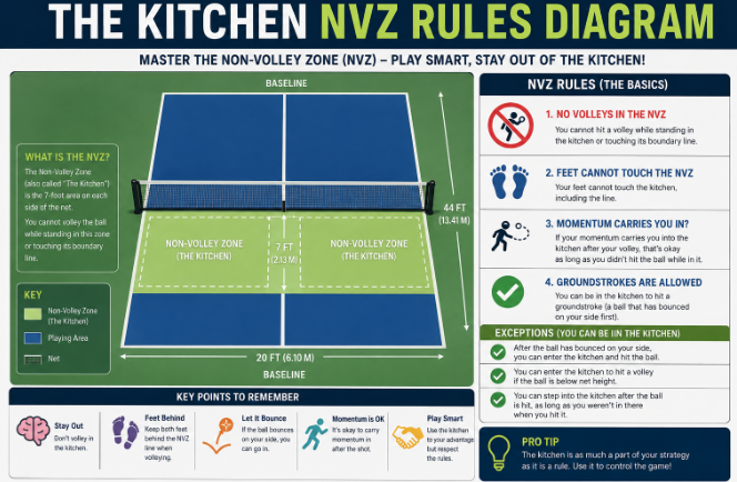 Pickleball Court Dimensions Diagram