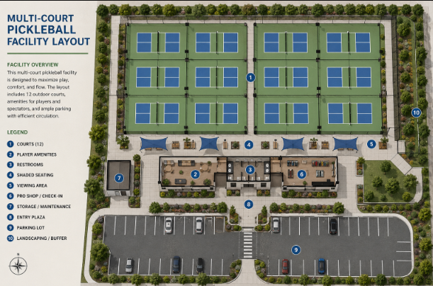 Pickleball Court Dimensions Diagram